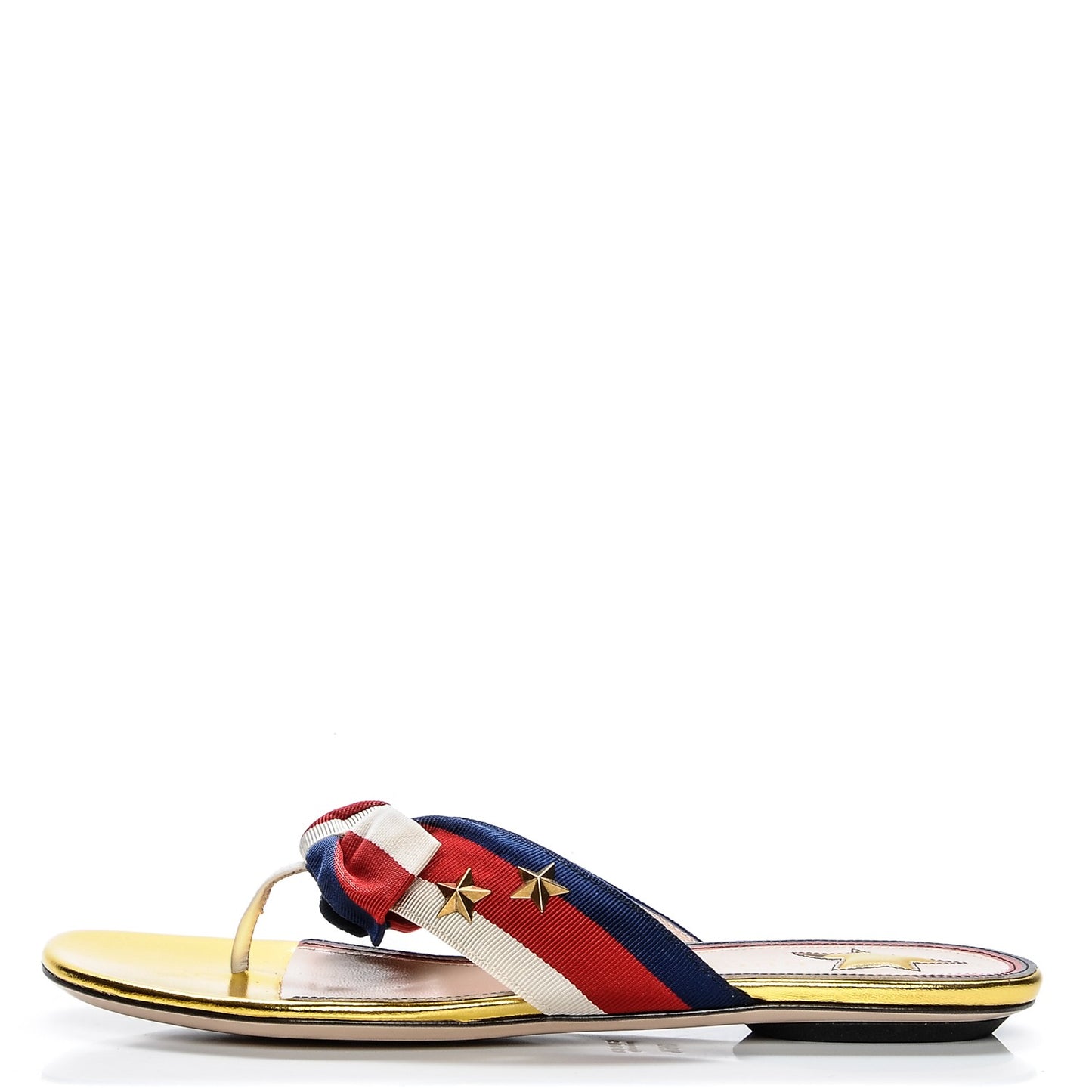 Grosgrain Web Thong Sandals 36.5 Navy Blue Hibiscus Red White