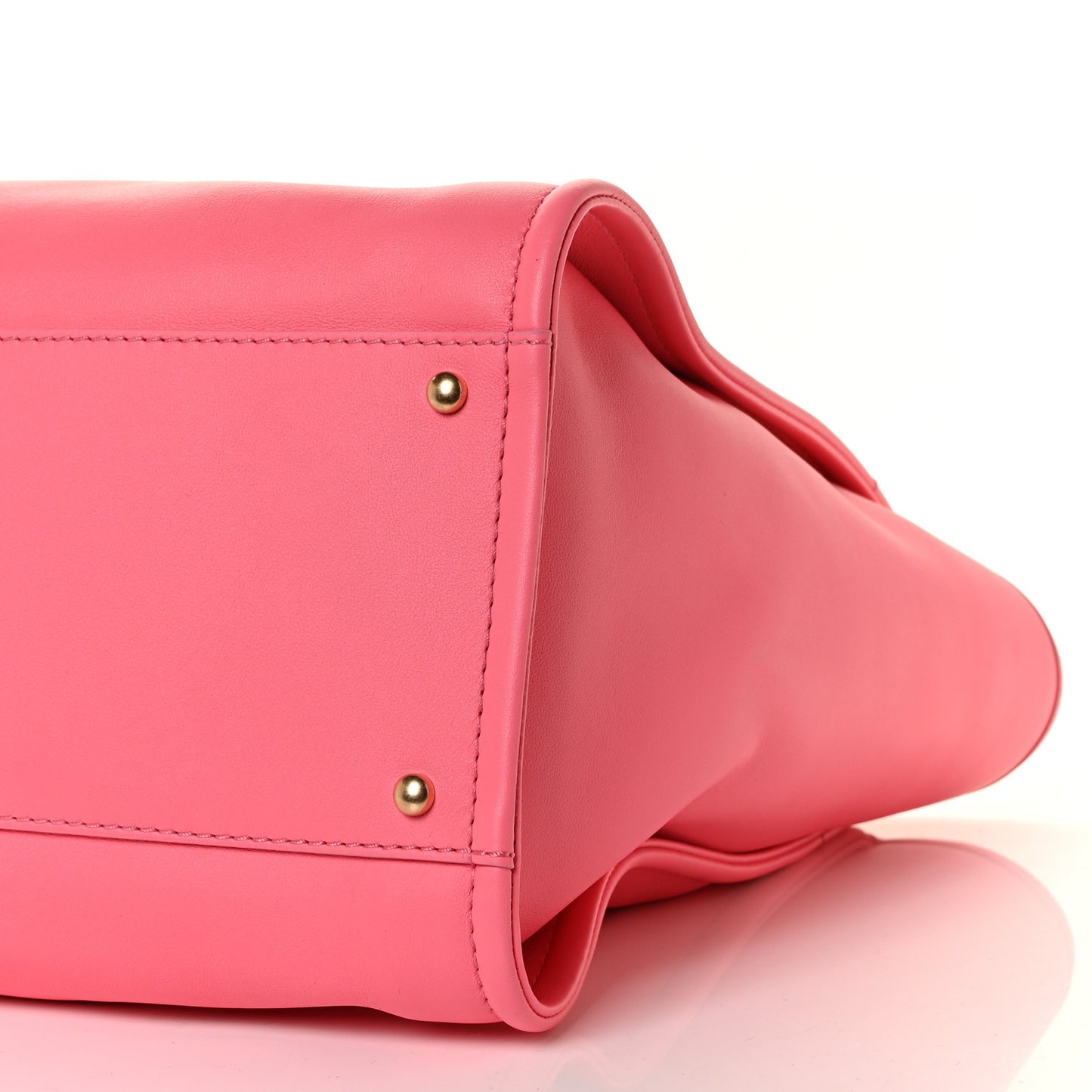 Calfskin Medium Deauville Tote Coral Pink
