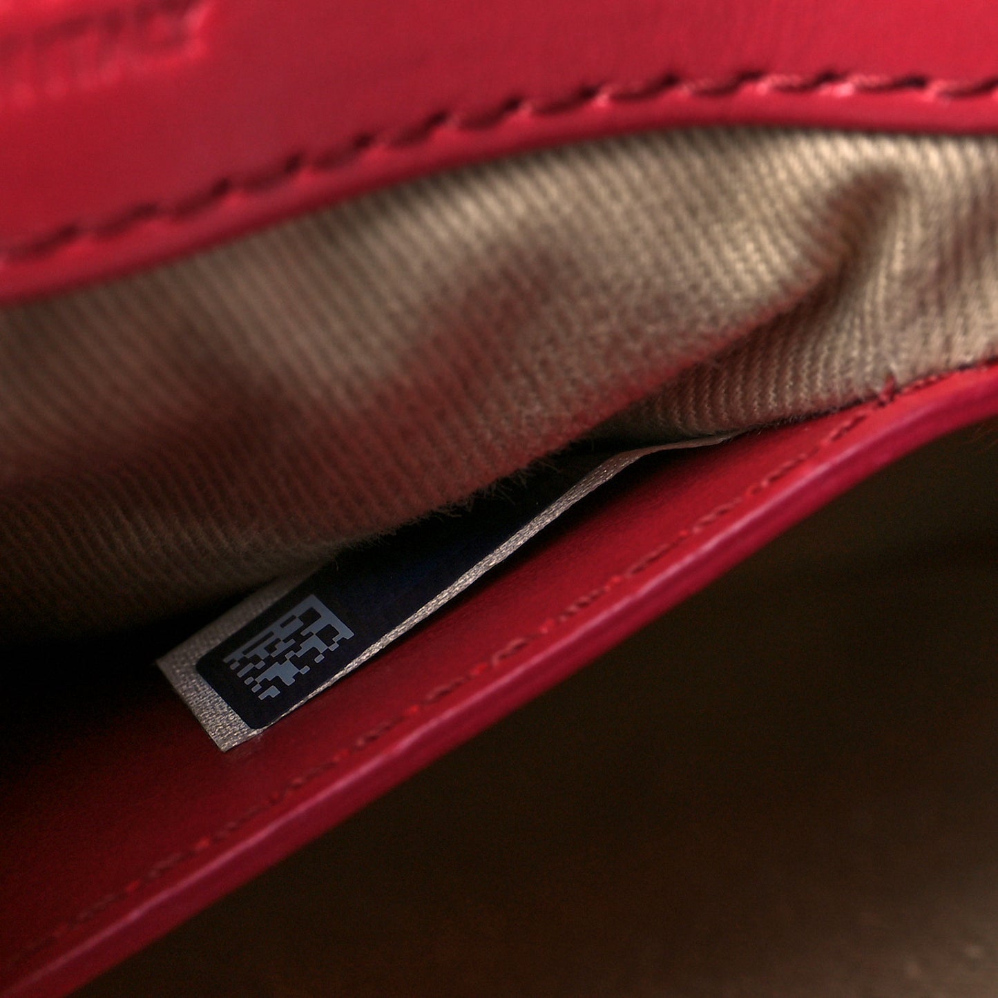Shiny Calfskin Suede Mini C Double Carry Scarlet Pink