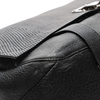 Proenza Schouler Calfskin Lizard Embossed Large Courier Bag Black 15 of 18