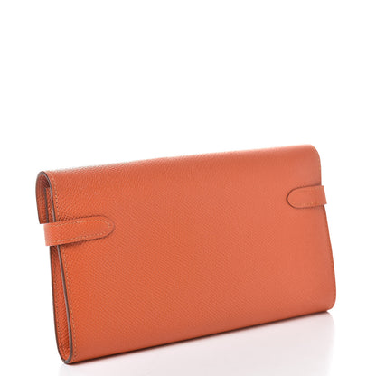 Hermes Epsom Kelly Longue Wallet Feu 3 of 8
