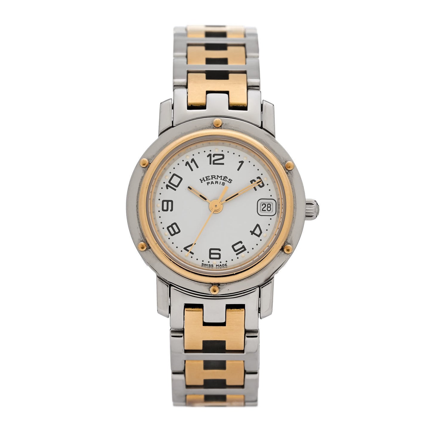 Stainless Steel 24mm Clipper Quartz Watch Gold