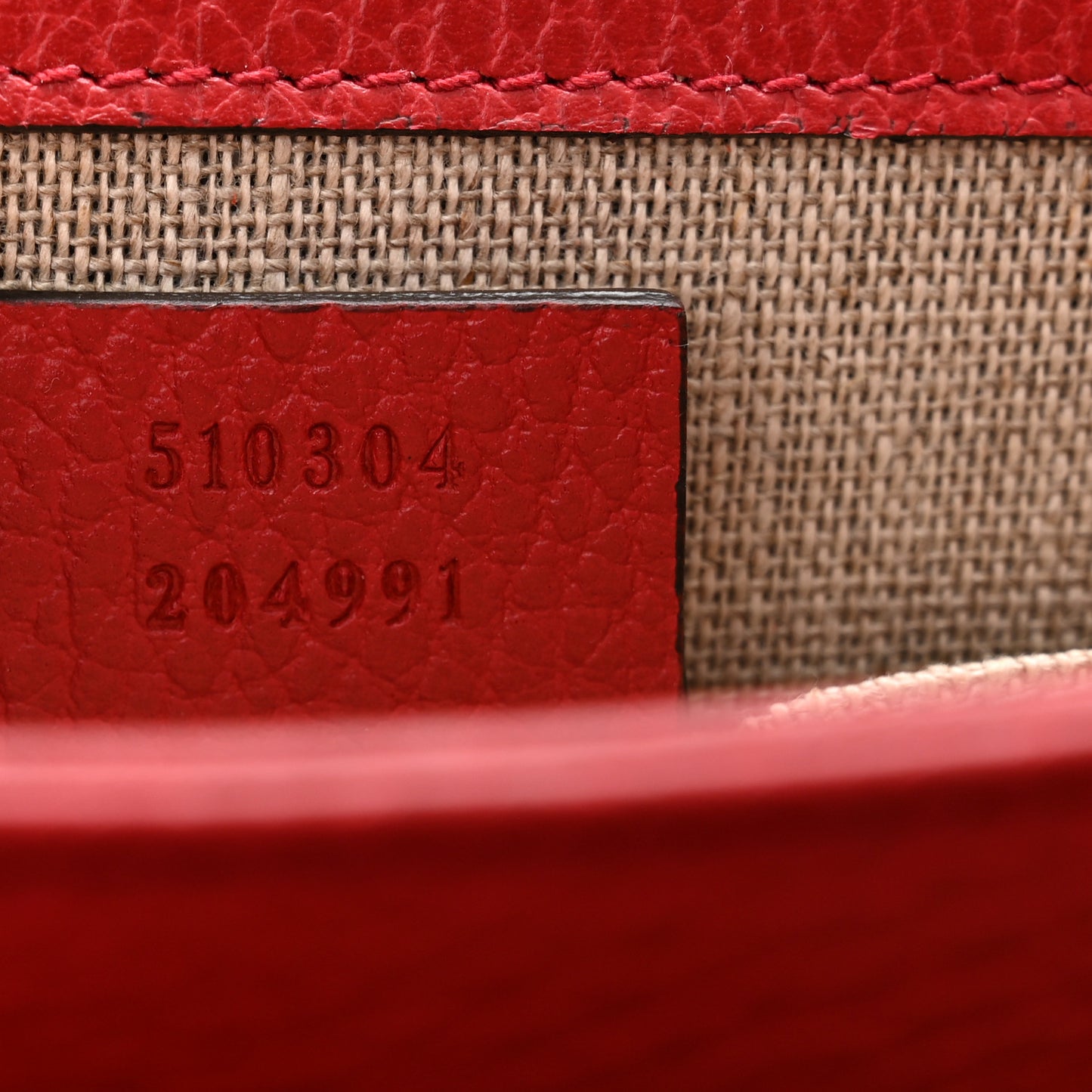 Dollar Calfskin Small Interlocking G Shoulder Bag Red