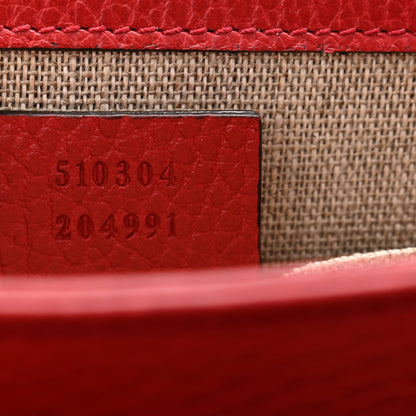 Gucci Dollar Calfskin Small Interlocking G Shoulder Bag Red 7 of 10