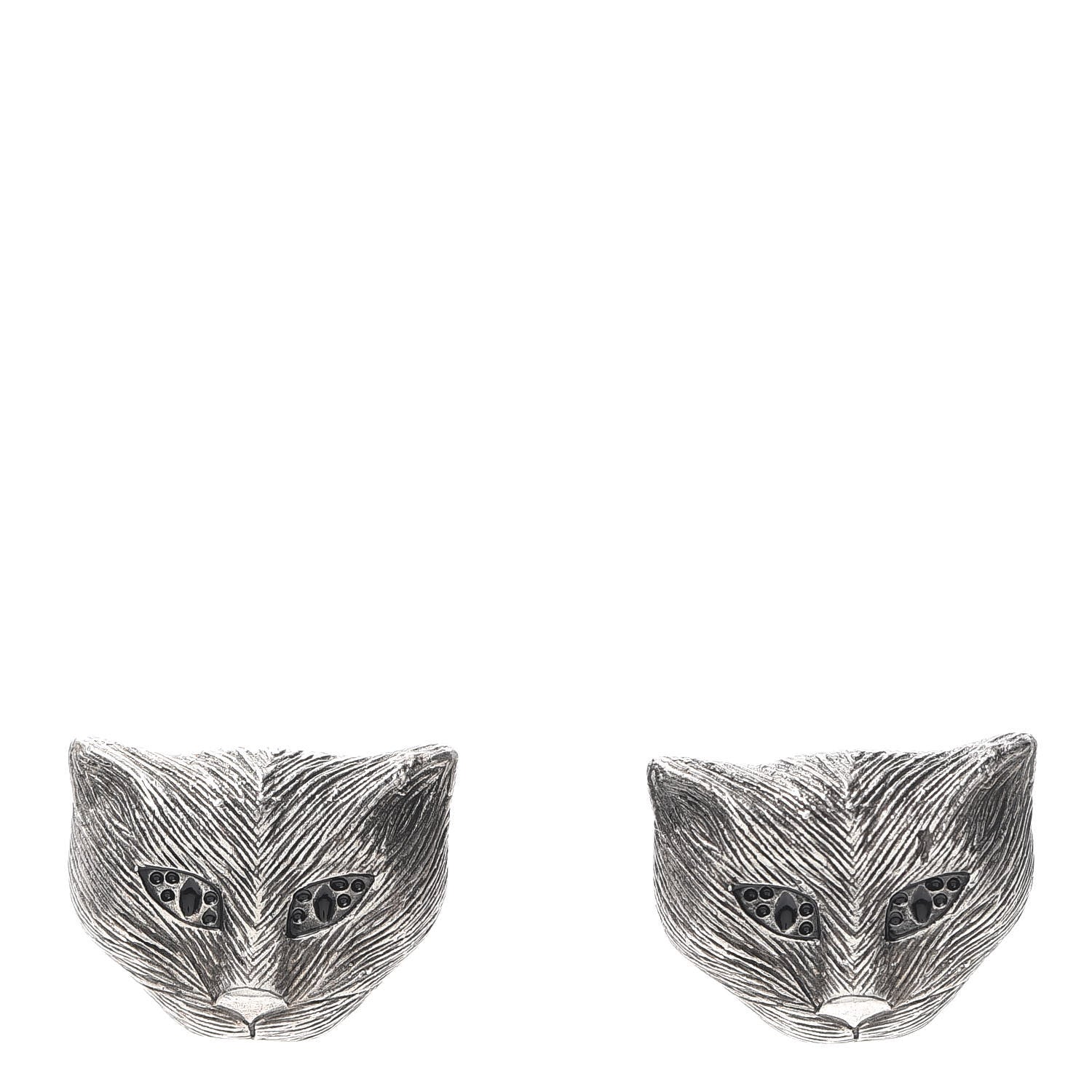 Gucci Sterling Silver Garden Cat Earrings 1 of 6