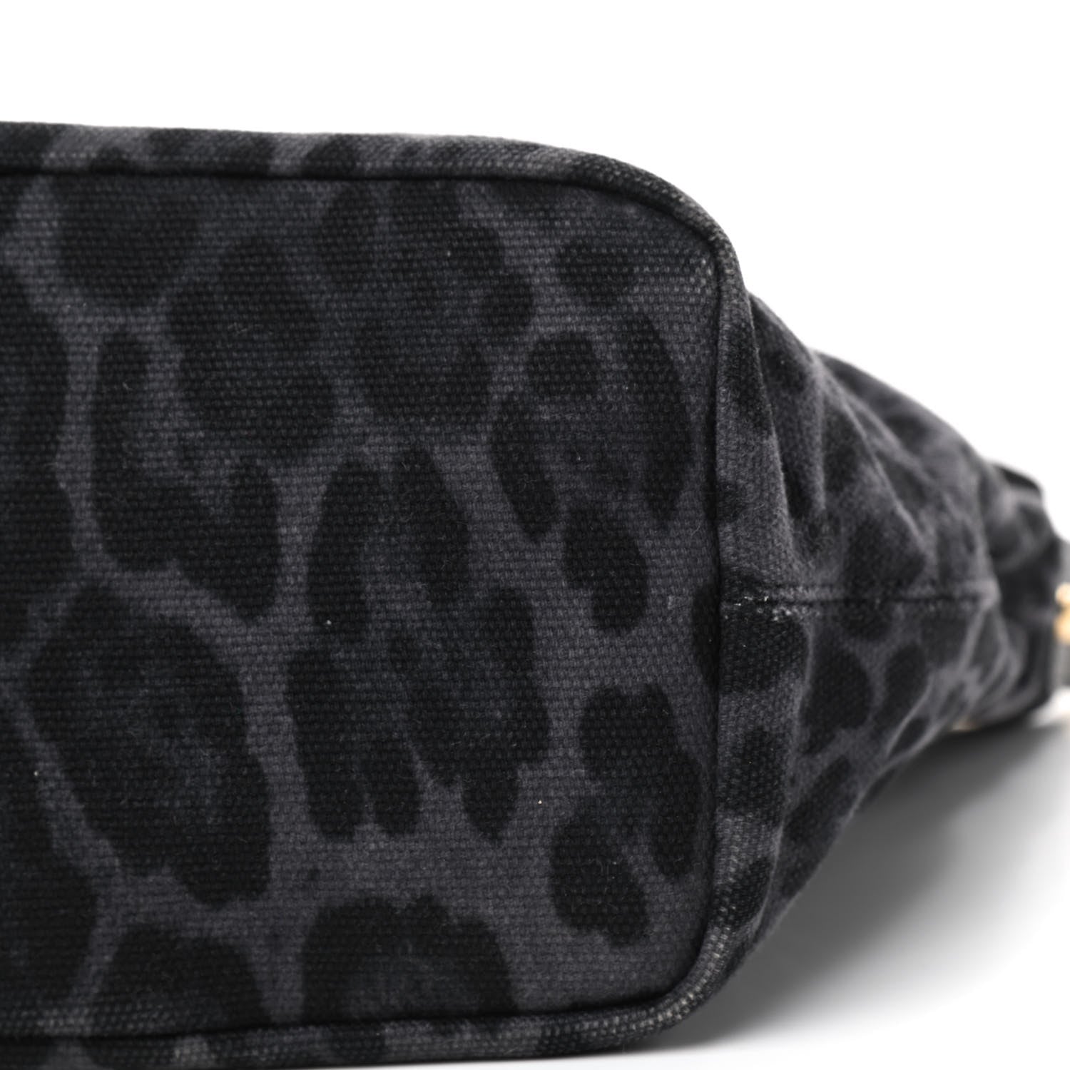 Dolce & Gabbana Canvas Dauphine Leopard Print Studded Beatrice Love Tote Black 6 of 7