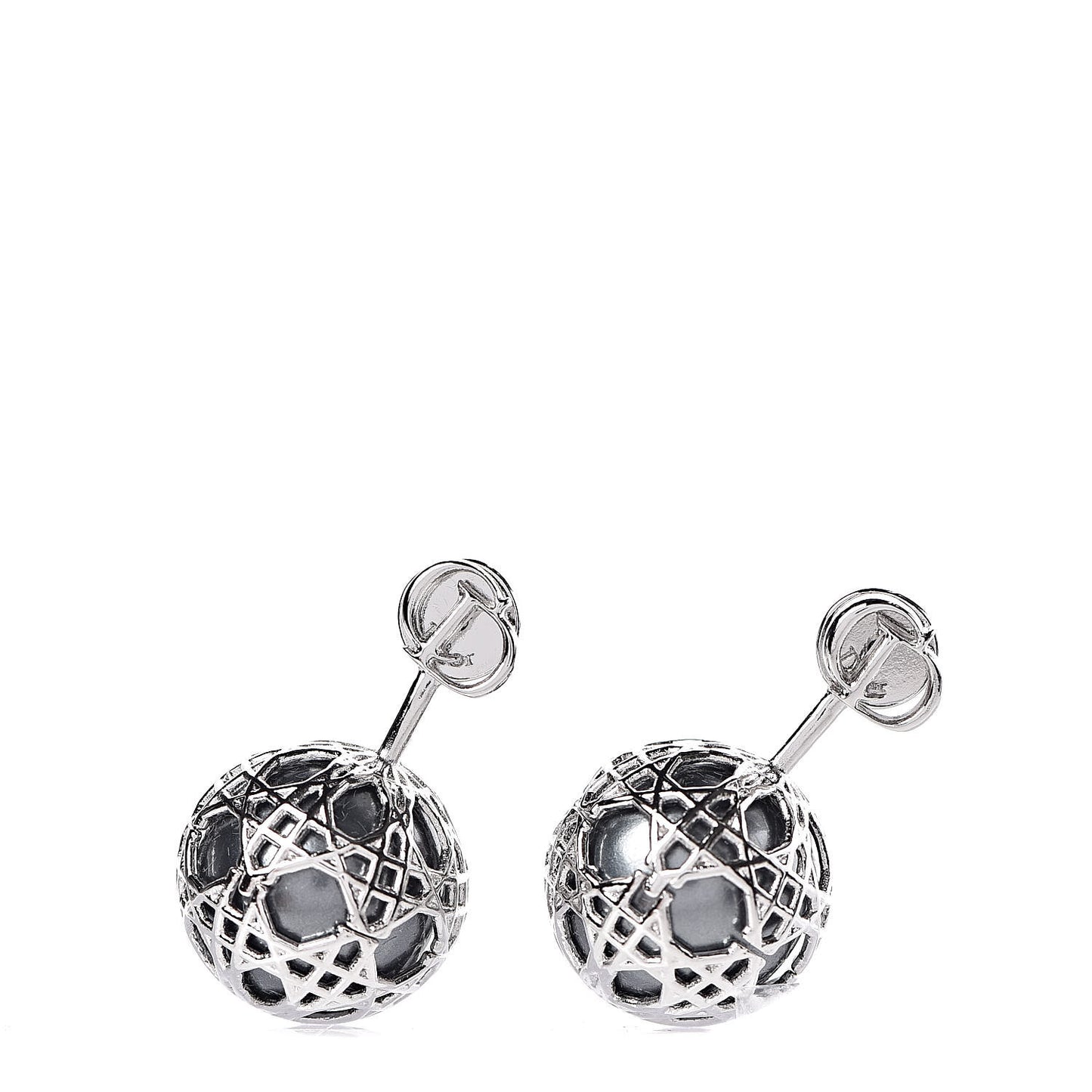 Pearl Secret Cannage Mise En Dior Tribales Earrings Silver