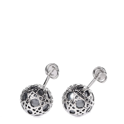 Christian Dior Pearl Secret Cannage Mise En Dior Tribales Earrings Silver 1 of 4