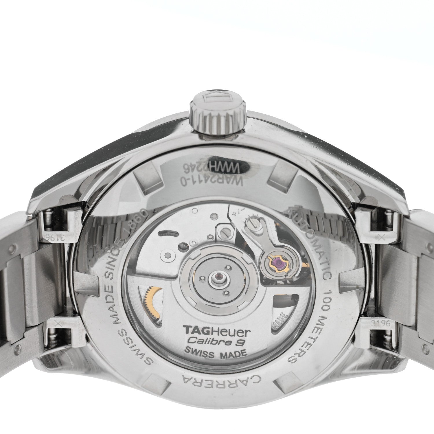Tag Heuer Stainless Steel Mother of Pearl 28mm Carrera Lady Automatic Watch WAR2411 4 of 5