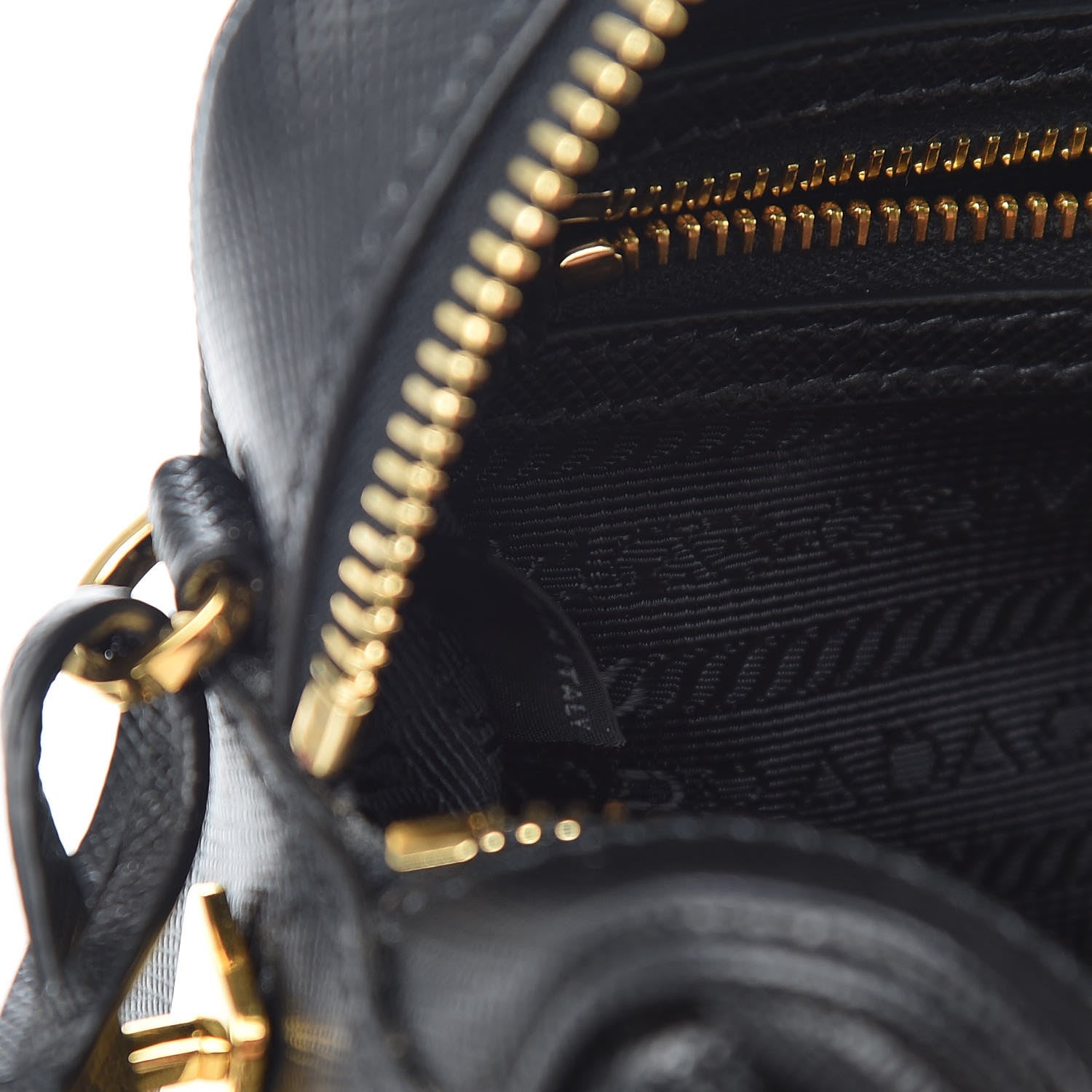 Prada Saffiano Lux Camera Case Crossbody Bag Black 7 of 10