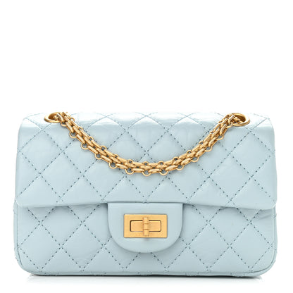 Chanel Aged Calfskin Quilted 2.55 Reissue Mini Flap Light Blue 1 of 10
