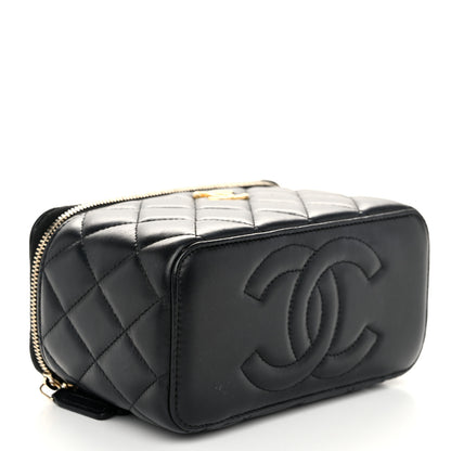 Chanel Lambskin Quilted Pick Me Up Vanity Case Black 4 of 11