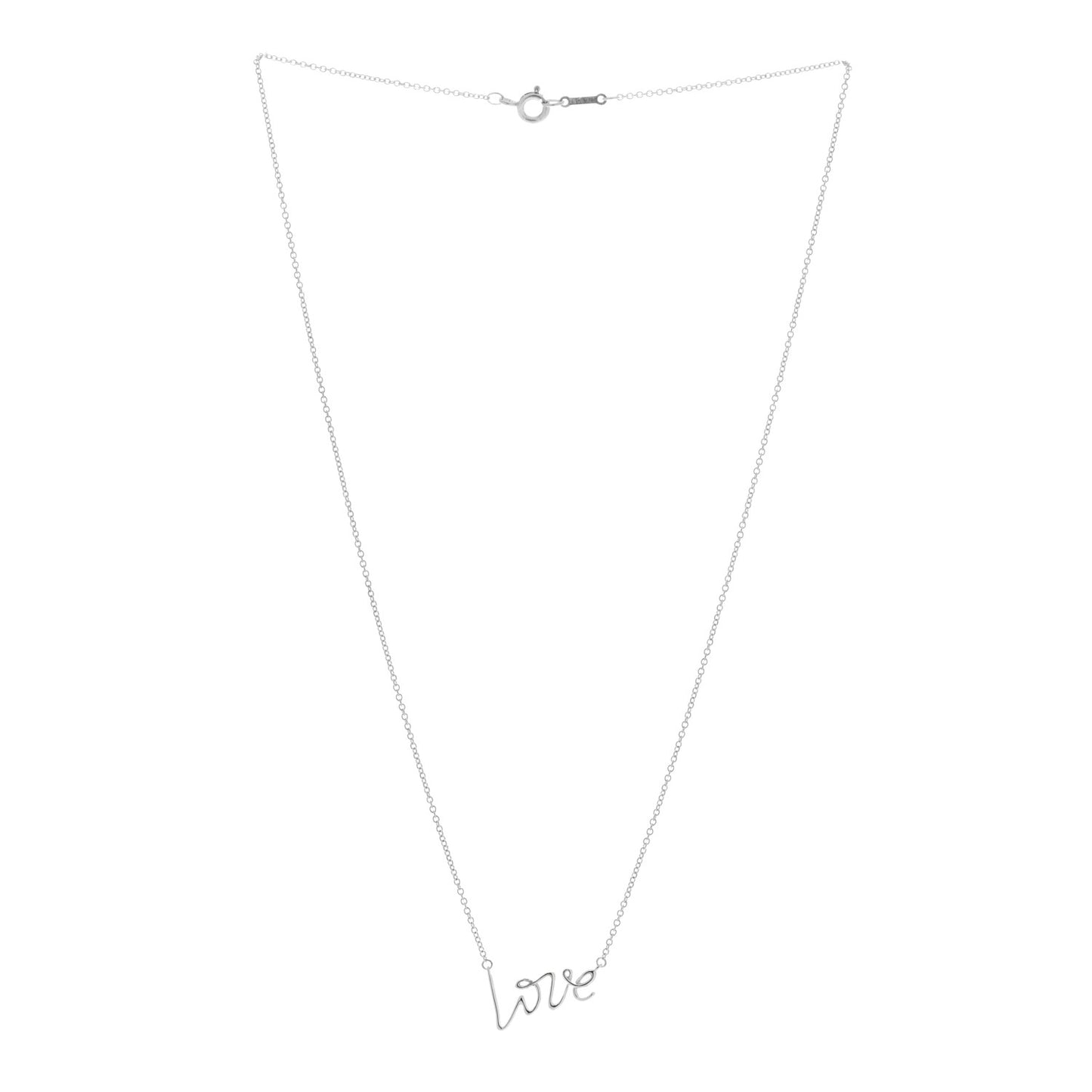 Sterling Silver Paloma Picasso Graffiti Love Pendant Necklace