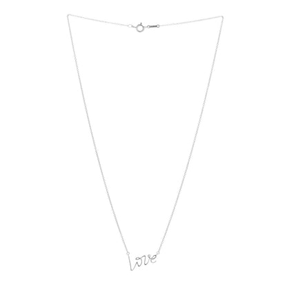 Tiffany Sterling Silver Paloma Picasso Graffiti Love Pendant Necklace 3 of 4