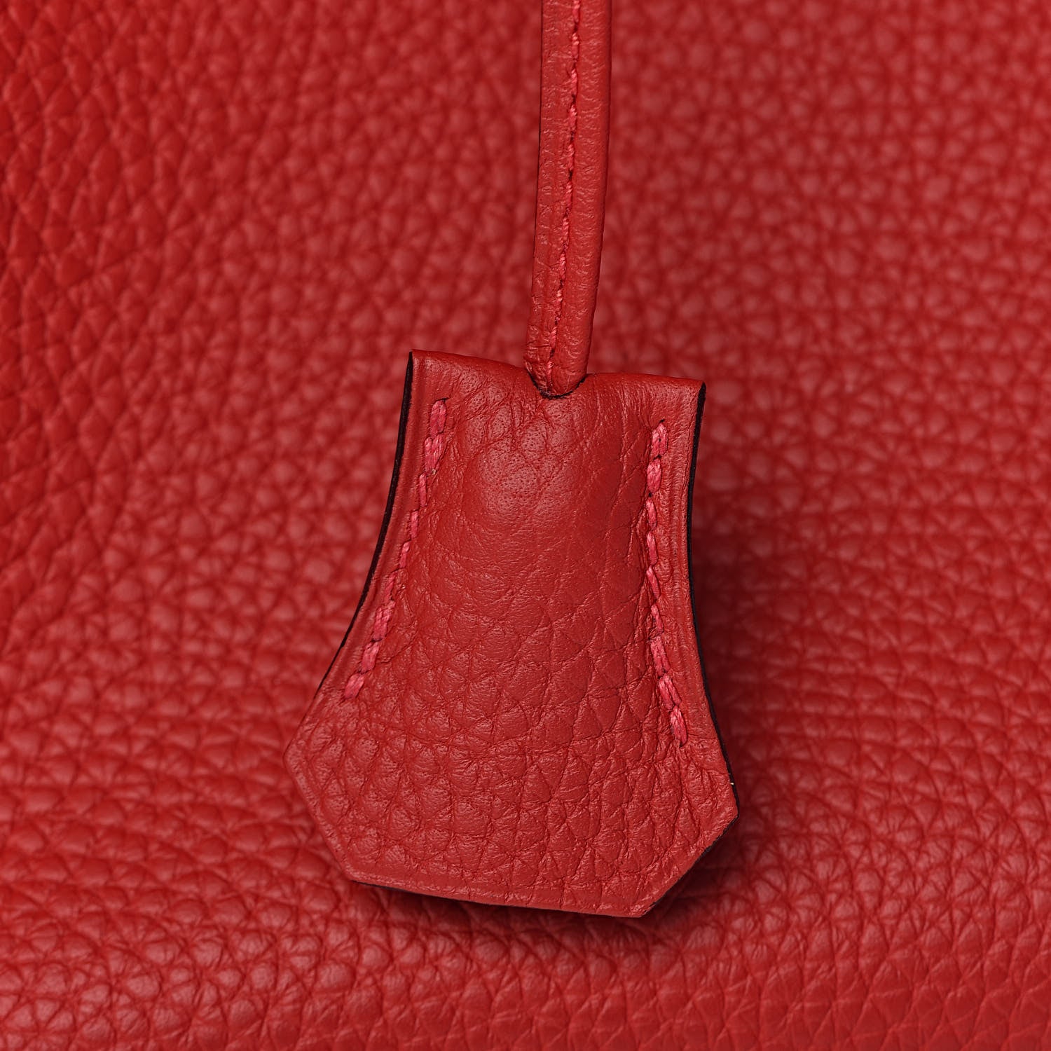 Hermes Taurillon Clemence Horseshoe Birkin 35 Rouge Casaque Black 17 of 40