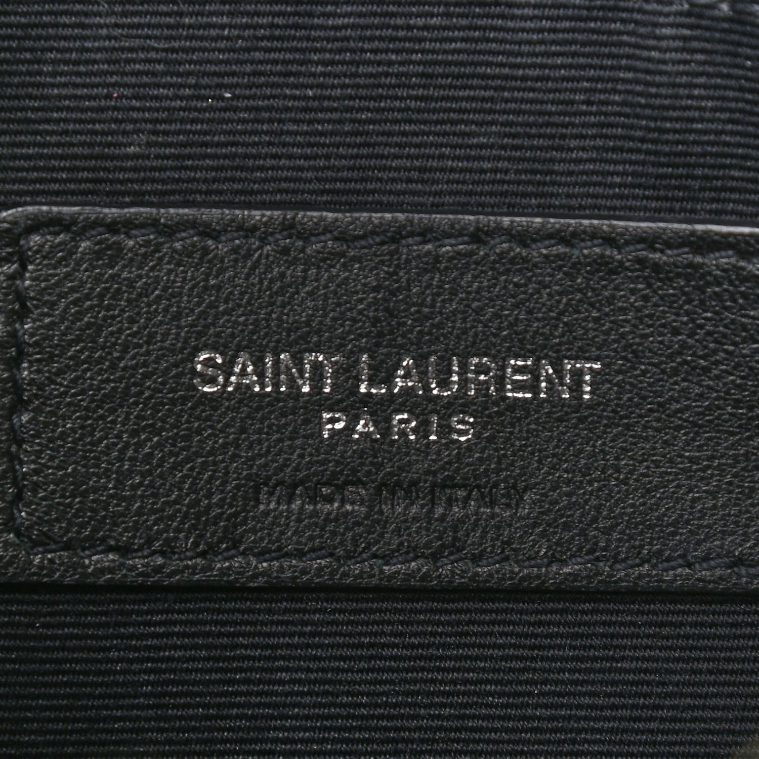 Saint Laurent Calfskin Matelasse Chevron Monogram A5 Wristlet Black 7 of 15