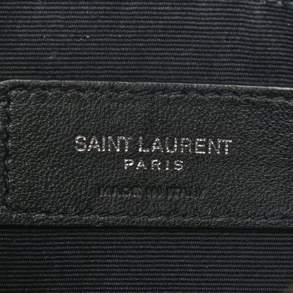 Saint Laurent Calfskin Matelasse Chevron Monogram A5 Wristlet Black 7 of 15