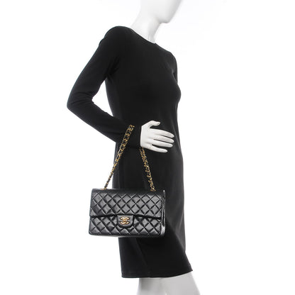 Chanel Lambskin Quilted Medium Double Flap Black 3 of 9