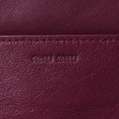 Miu Miu Patent Bow Flap Wallet Amarena 6 of 7