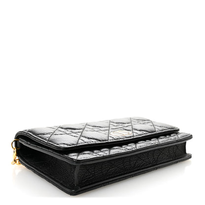 Christian Dior Supple Calfskin Caro Pouch with Chain Black 3 of 9
