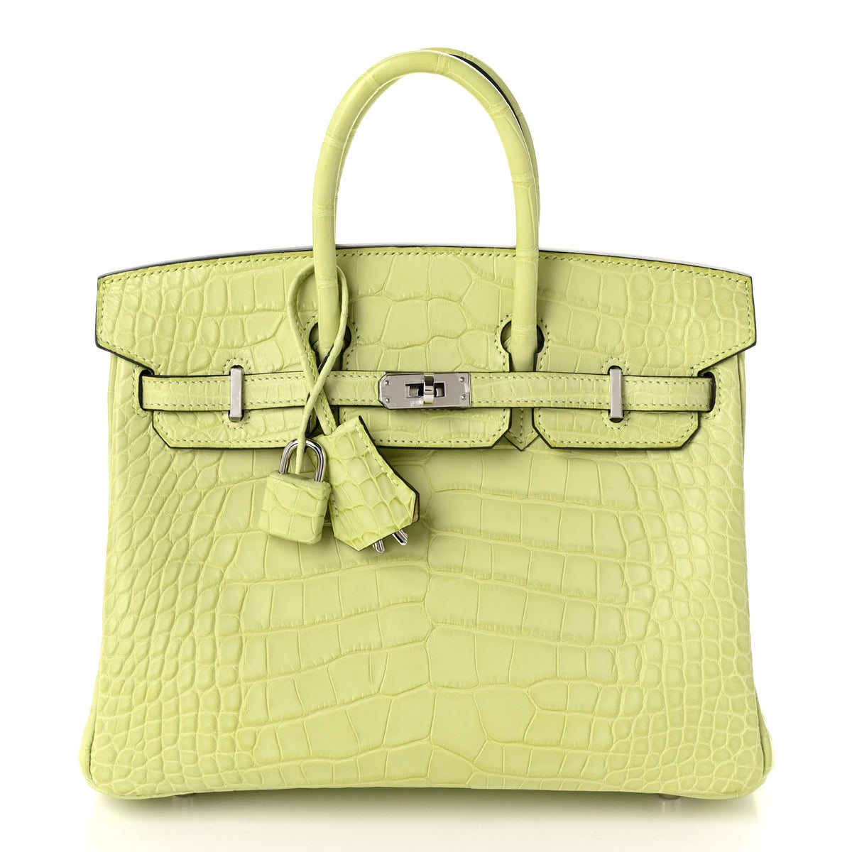 Hermes Matte Alligator Birkin 25 Jaune Bourgeon 1 of 10