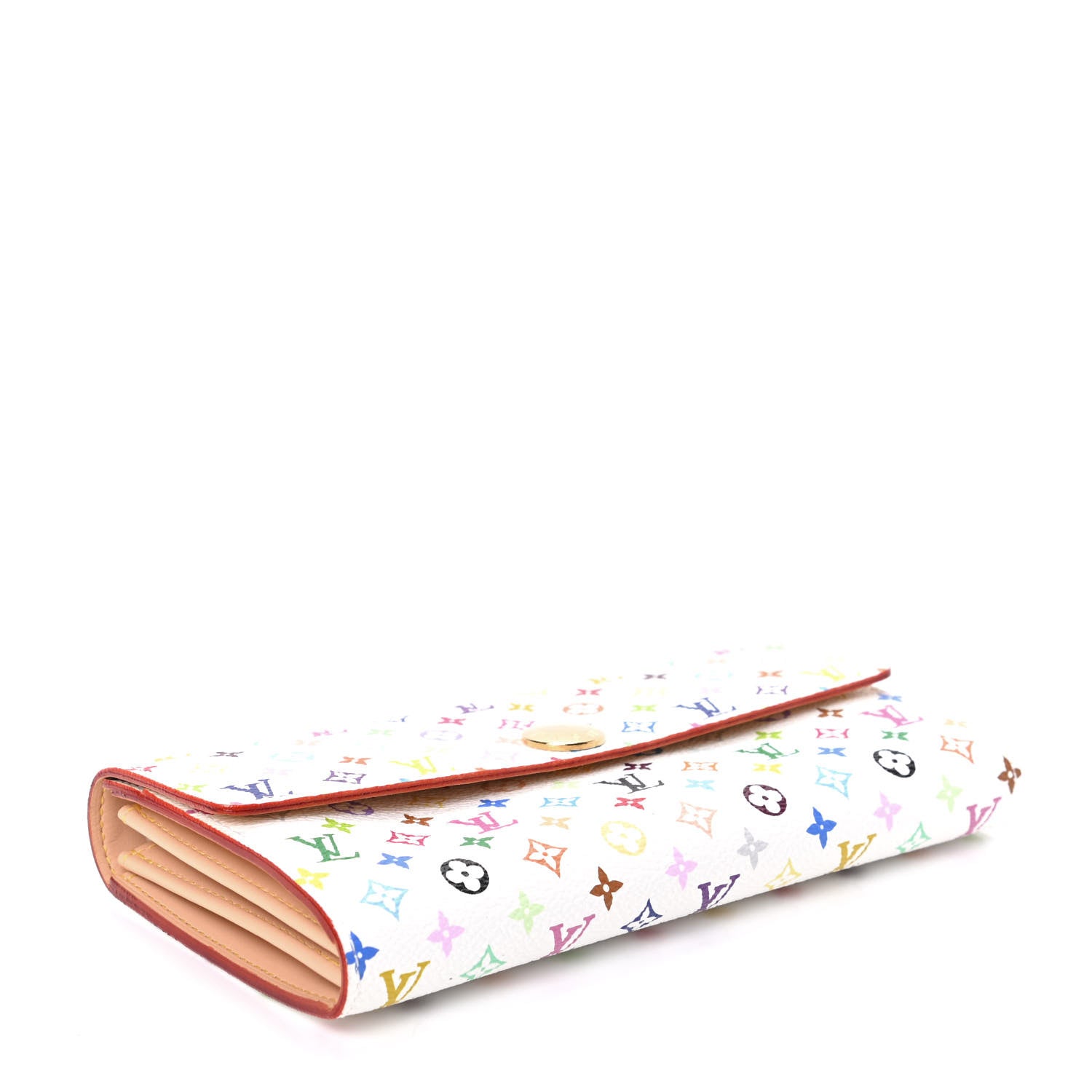 Louis Vuitton Monogram Multicolor Sarah Wallet White 4 of 7