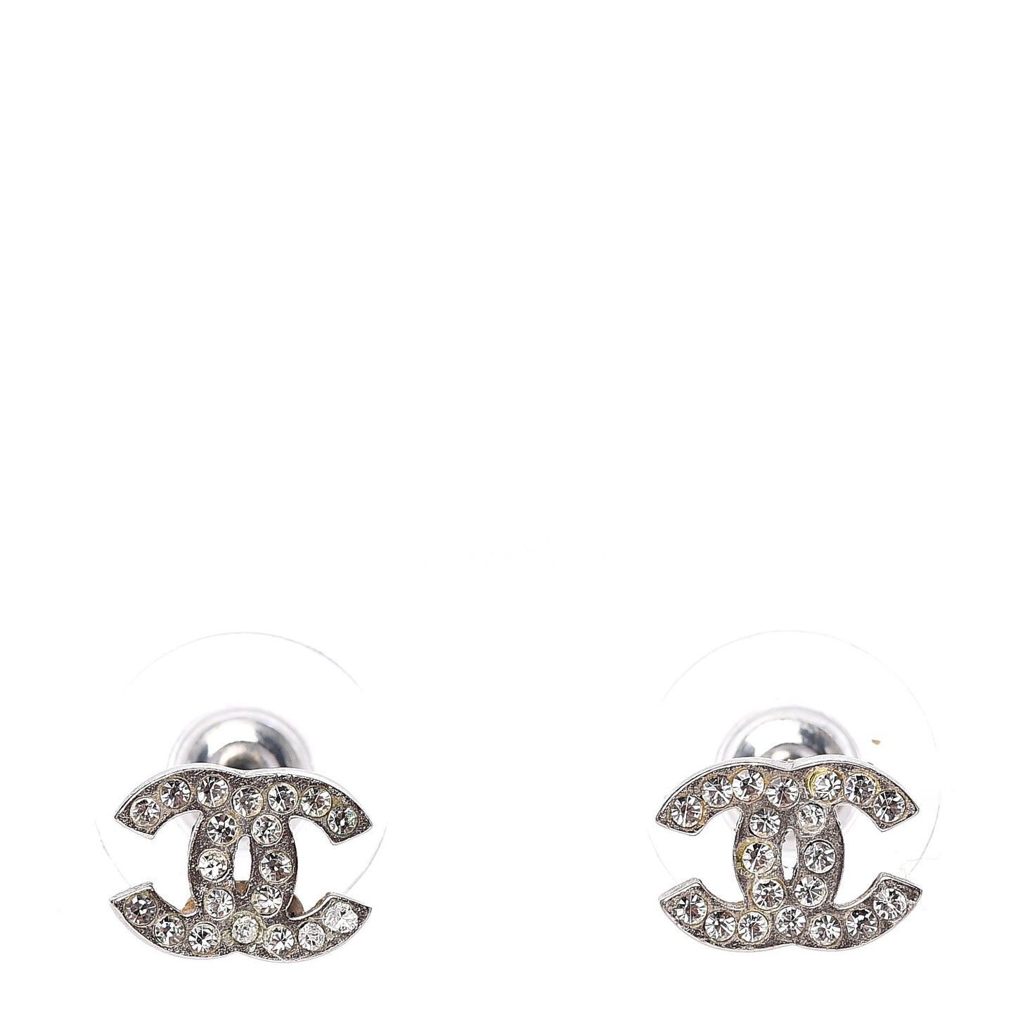 Crystal Timeless CC Earrings Silver