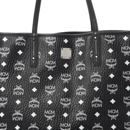 MCM Visetos Medium Project Reversible Shopper Tote Black 10 of 16