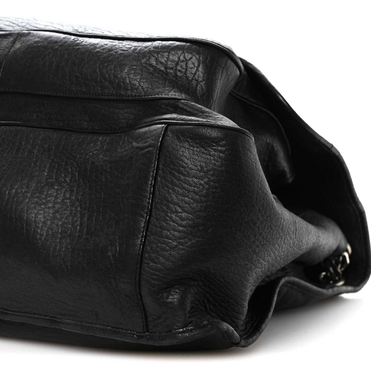 Saint Laurent Grained Lambskin Monogram Oversized Niki Chain Satchel Black 9 of 10