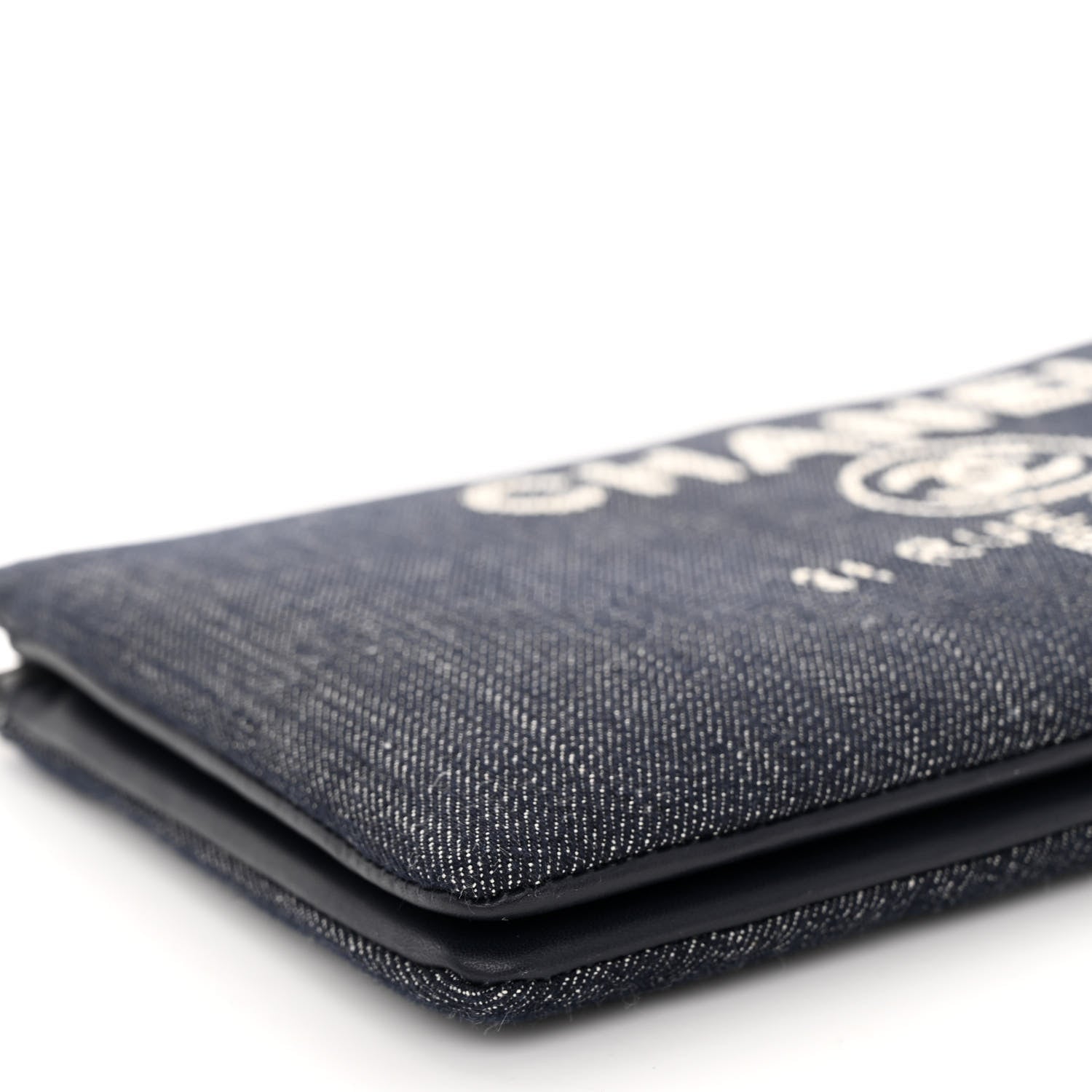 Chanel Denim Small Deauville Zipped Pouch Dark Blue 10 of 12