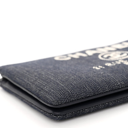 Chanel Denim Small Deauville Zipped Pouch Dark Blue 10 of 12