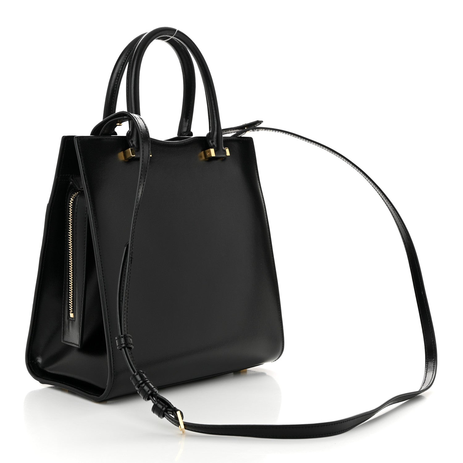 Saint Laurent Shiny Calfskin Small Uptown Tote Black 3 of 11
