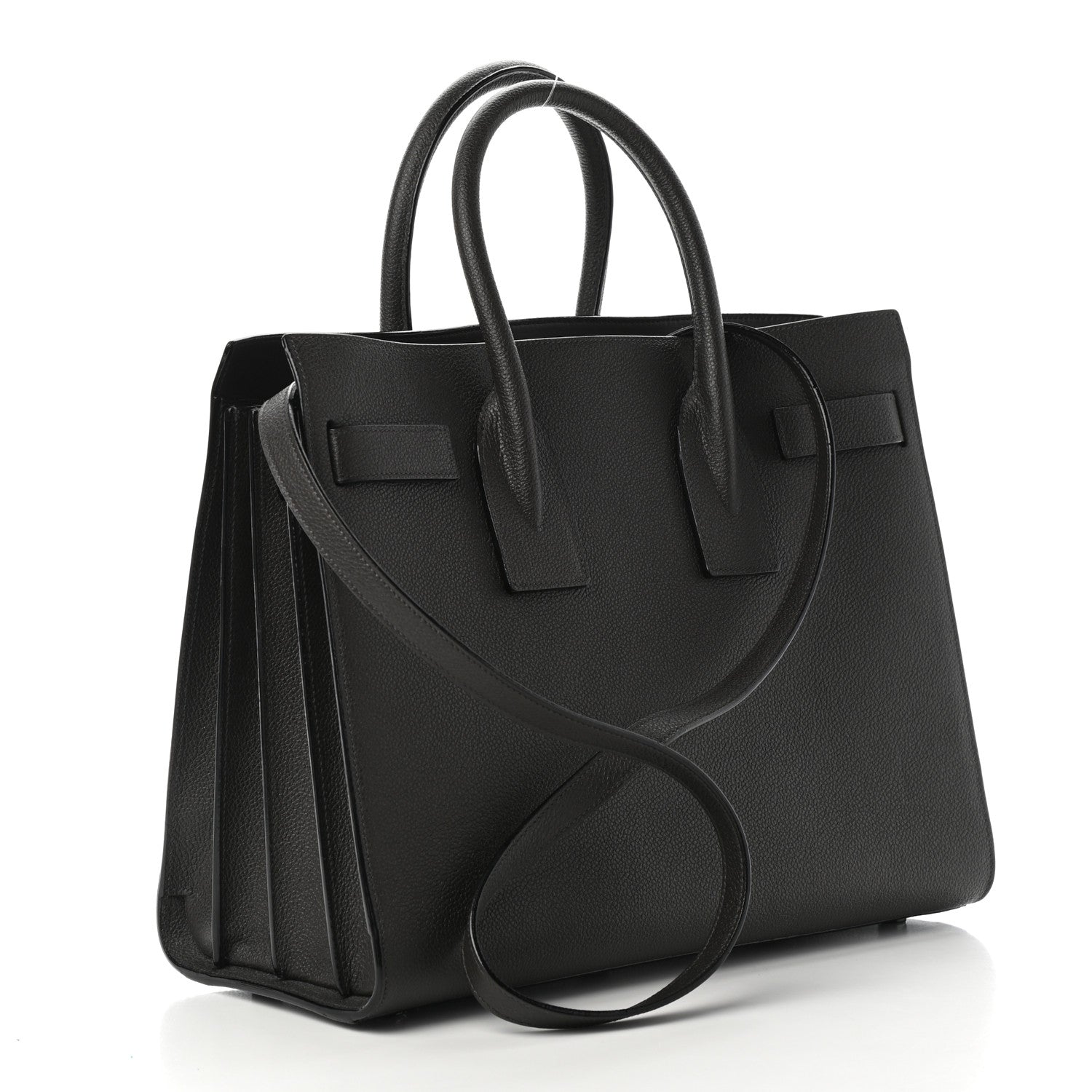 Saint Laurent Grained Calfskin Small Sac De Jour Black 3 of 9