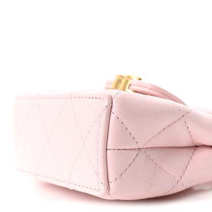Chanel Shiny Lambskin Quilted Mini Kelly Bag Charm Light Pink 10 of 10