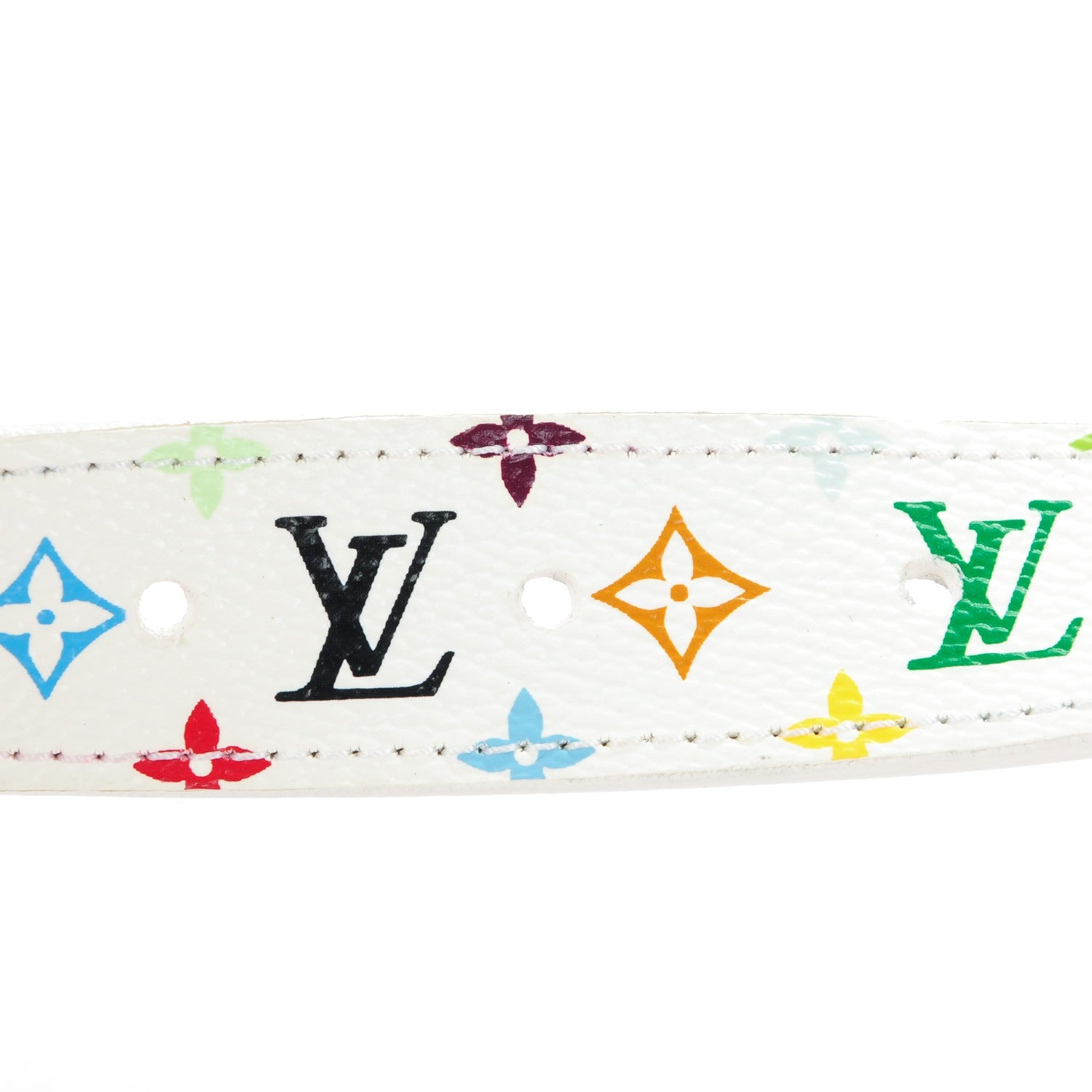 Louis Vuitton Monogram Multicolor Mini 25mm Belt 90 36 White 7 of 7