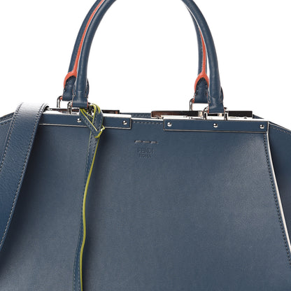 Fendi Vitello Dolce Century Petite 3Jours Tote Pavone 6 of 8