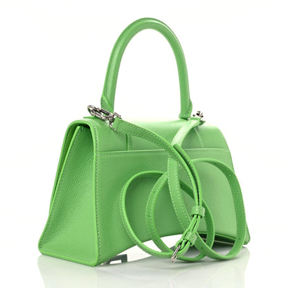 Balenciaga Grained Calfskin Small Hourglass Top Handle Bag Light Green 3 of 9