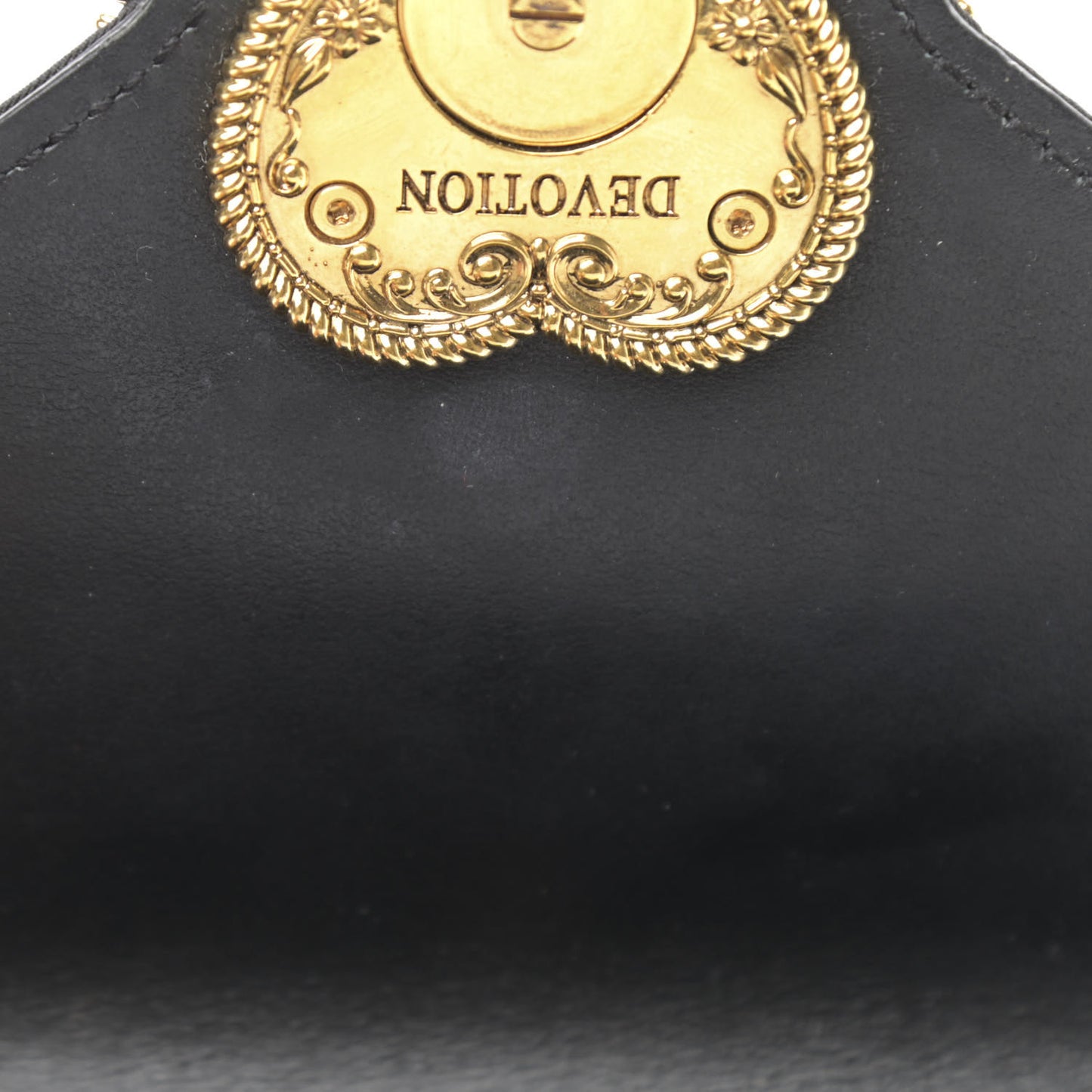 Moire Pearl Embellished Small Devotion Top Handle Bag Black