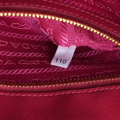 Prada Saffiano Vernice Mini Galleria Double Zip Tote Peonia 9 of 18