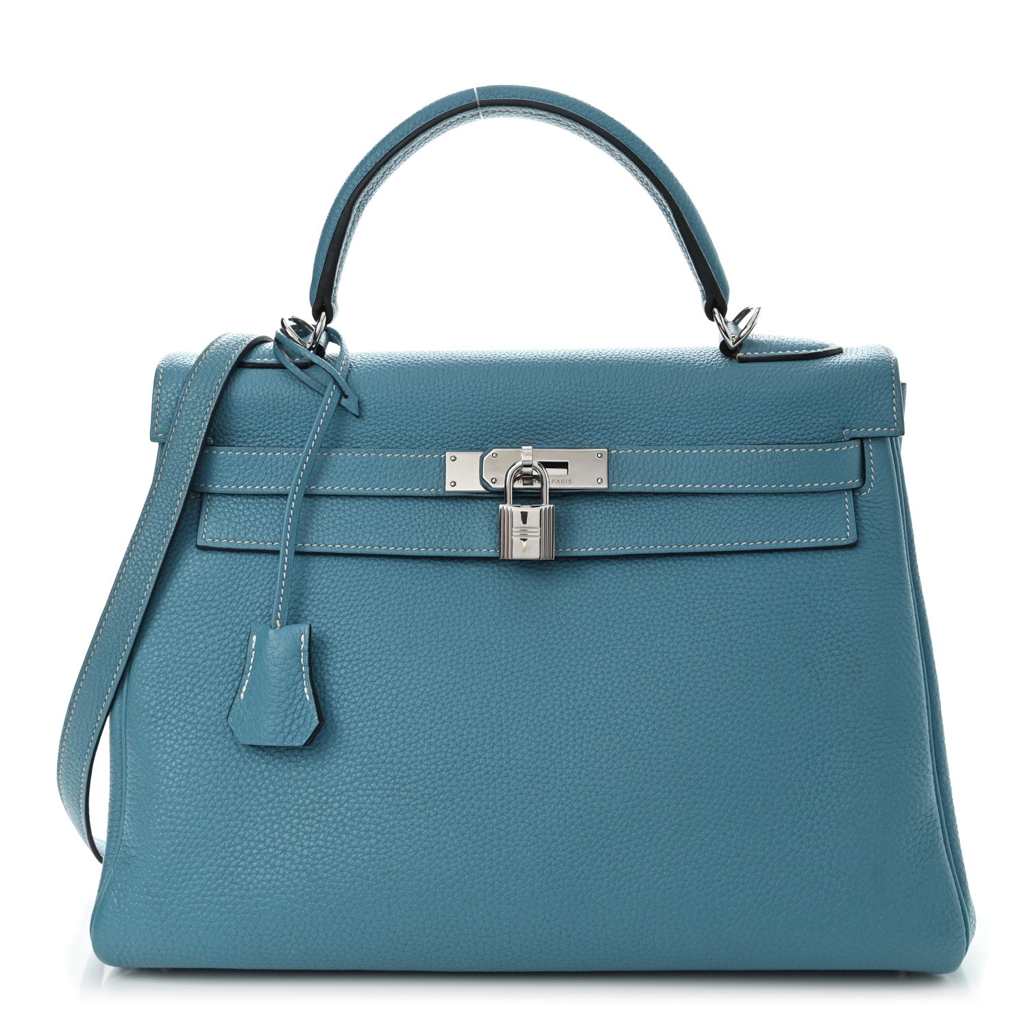 Hermes Togo Kelly Retourne 32 Blue Jean 1 of 10
