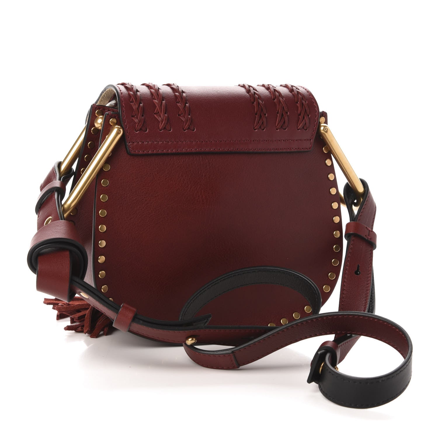 Chloe Calfskin Braided Mini Hudson Shoulder Bag Sienna Red 3 of 9
