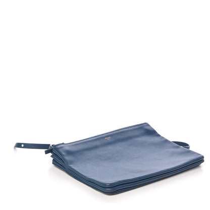 Celine Lambskin Small Trio Crossbody Bag Peacock 4 of 11