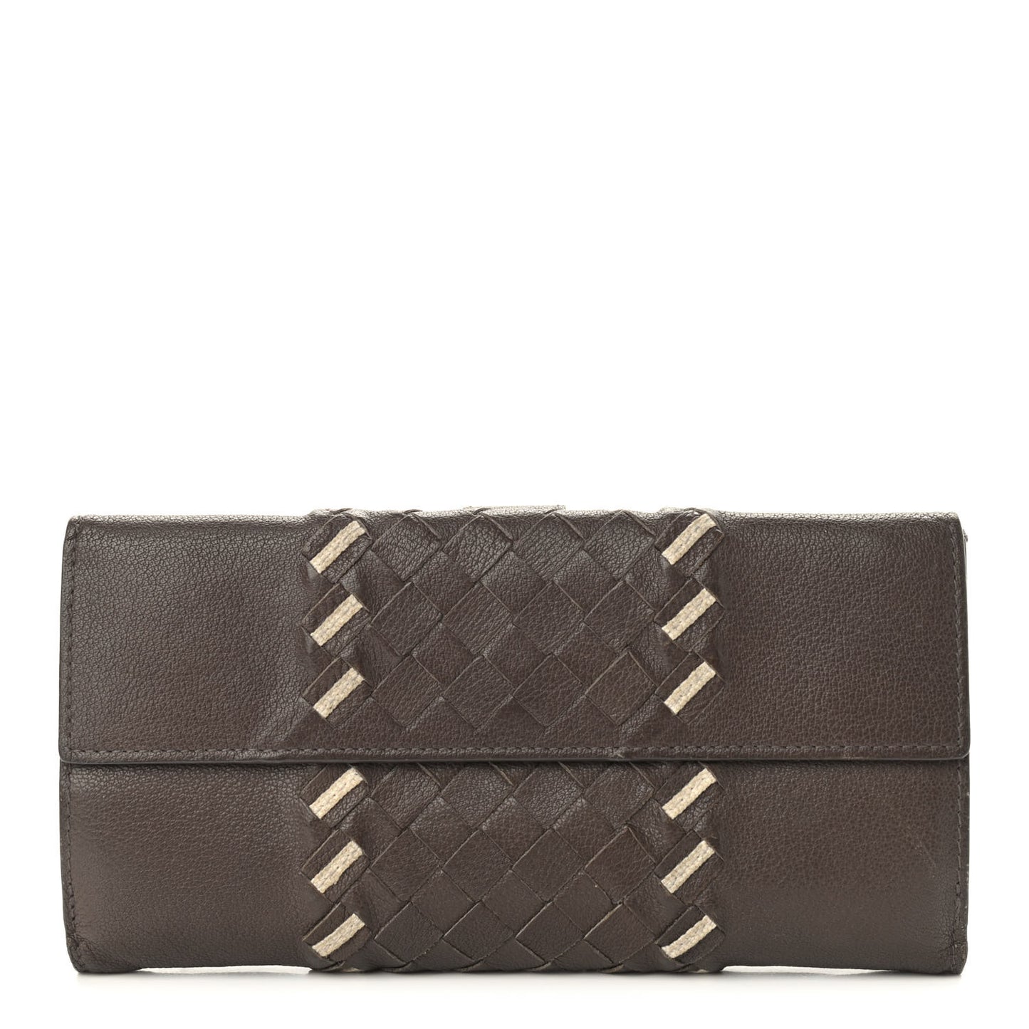 Nappa Intrecciato Continental Wallet Shadow