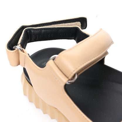 Hermes Lambskin Junior Womens Sandals 38 Beige Albinos 9 of 10