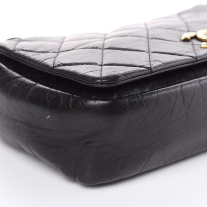 Chanel Aged Calfskin Quilted Small Pondichery Flap Black 8 of 10