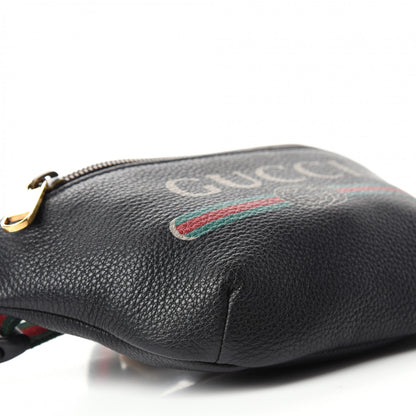 Gucci Grained Calfskin Small Logo Belt Bag Black 6 of 11