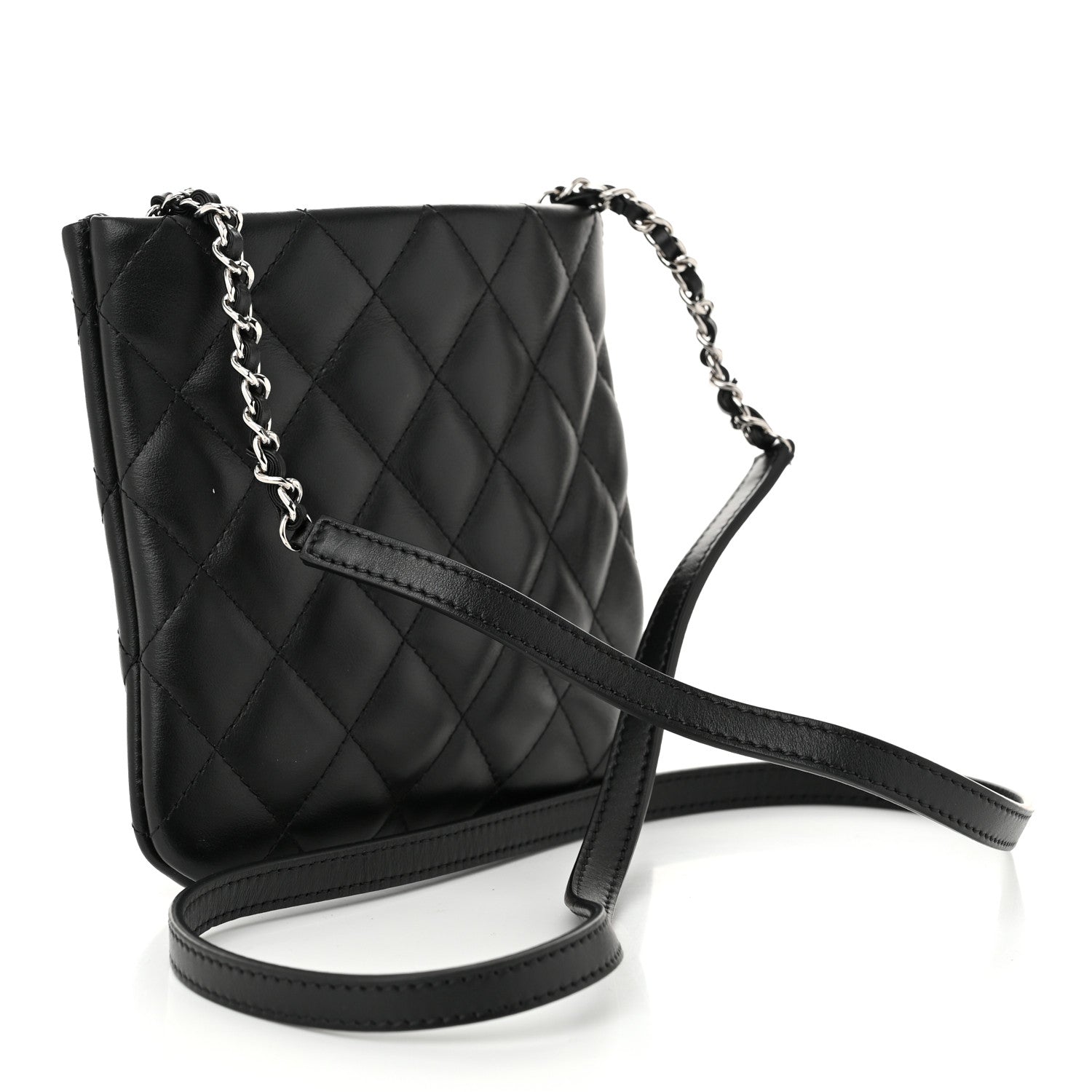 Chanel Lambskin Quilted Crossbody Bag Black 3 of 11