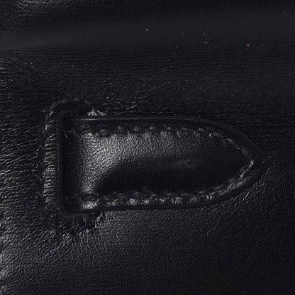 Hermes Box Kelly Cut Clutch Black 8 of 24