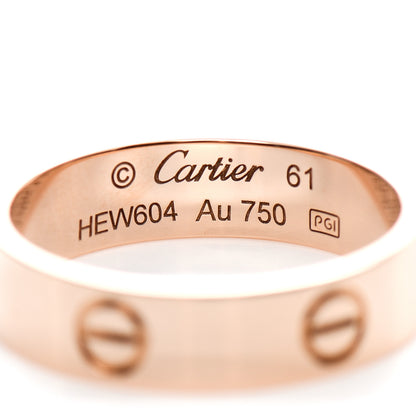 Cartier 18K Pink Gold 5.5mm LOVE Ring 61 9.5 4 of 4
