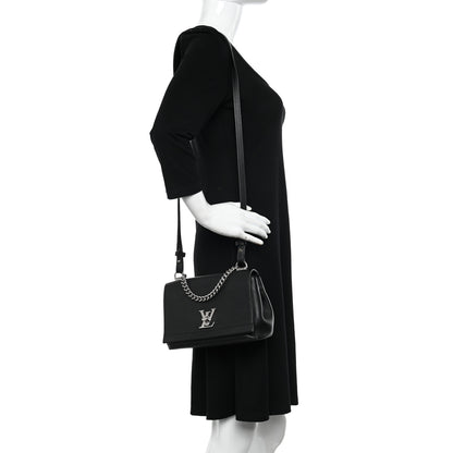 Louis Vuitton Calfskin Lockme II Chain Bag BB Black 2 of 11